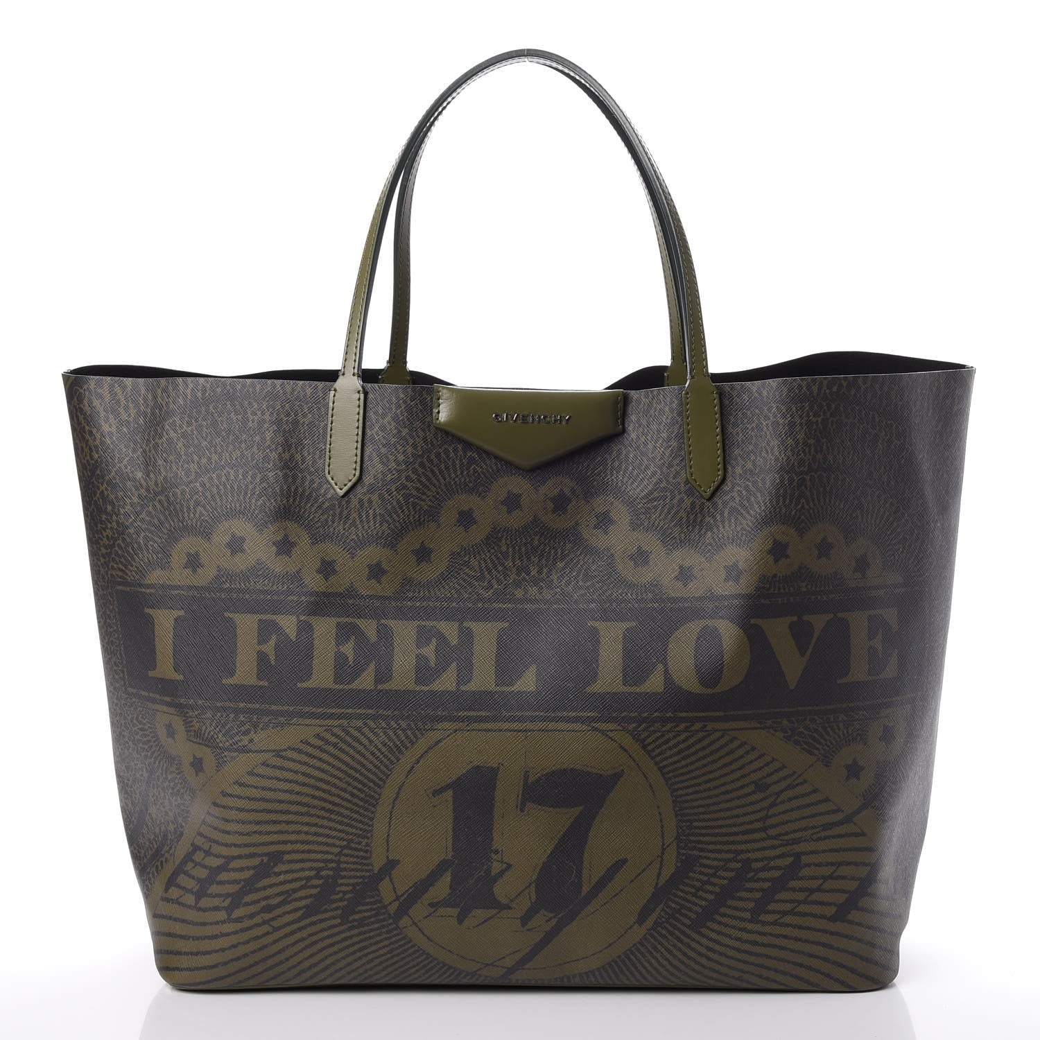 Givenchy Canvas I Feel Love Tote Green 3 of 12