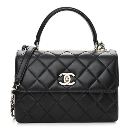 Chanel Lambskin Quilted Small Trendy CC Dual Handle Flap Bag Black 1 of 11