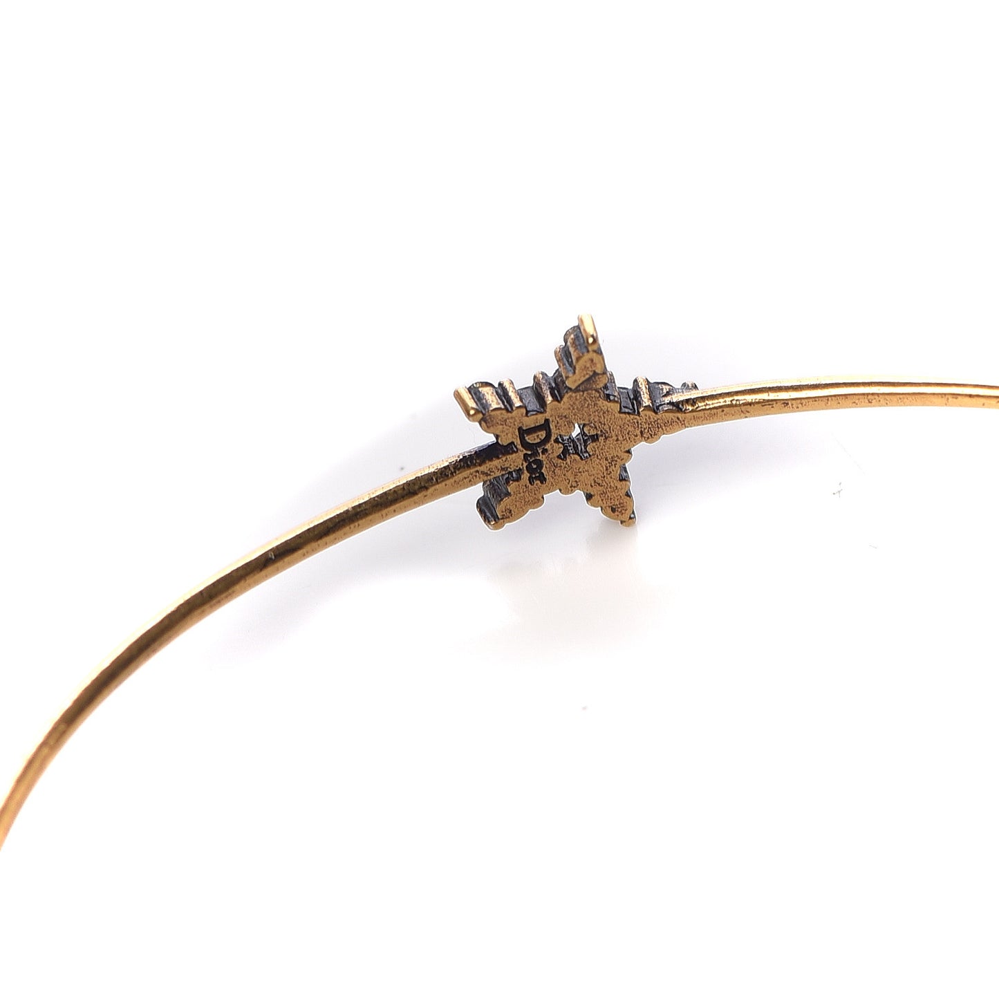 Metal J'Adior Hoop Earrings Aged Gold