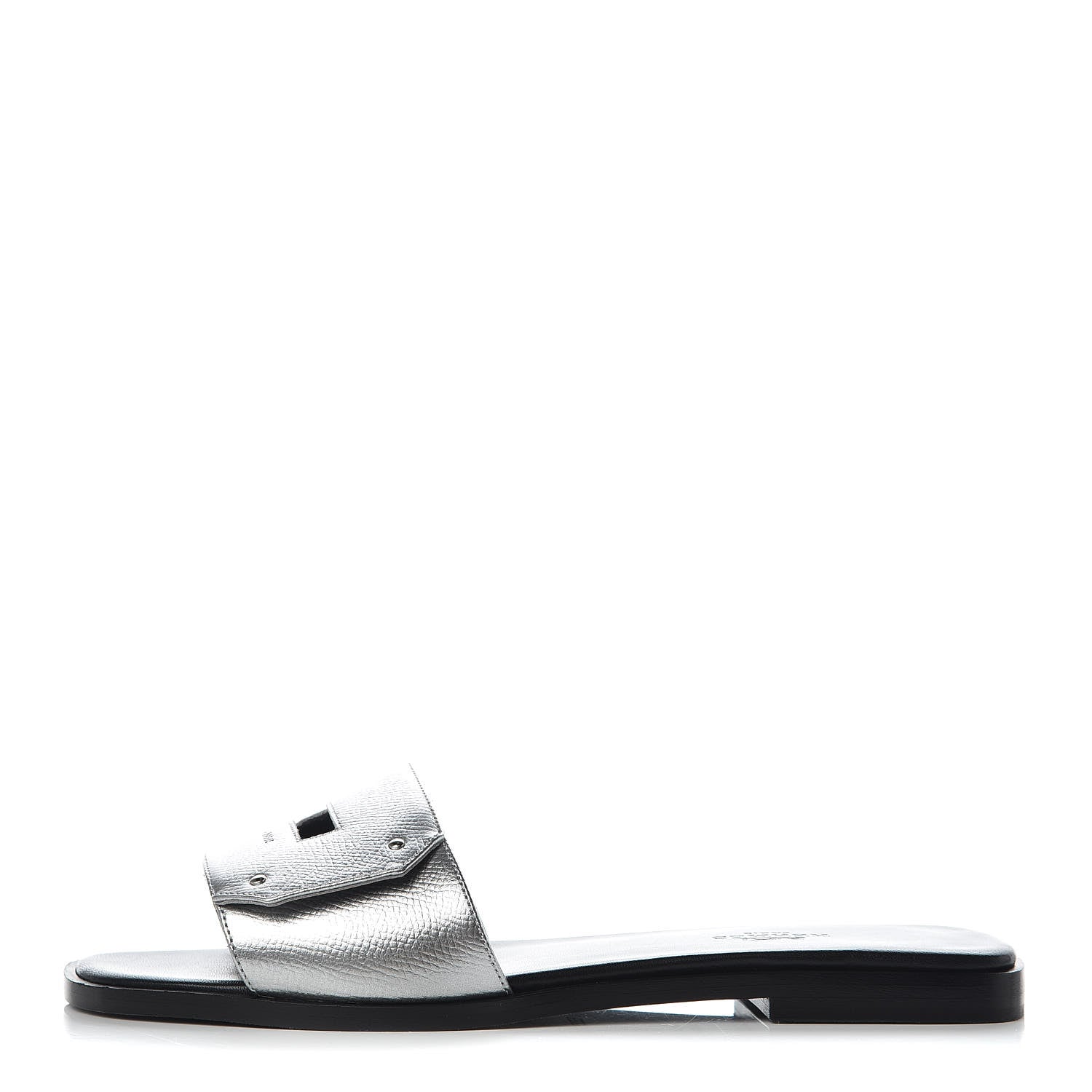 Hermes Epsom View Sandals 37 Argent 1 of 8