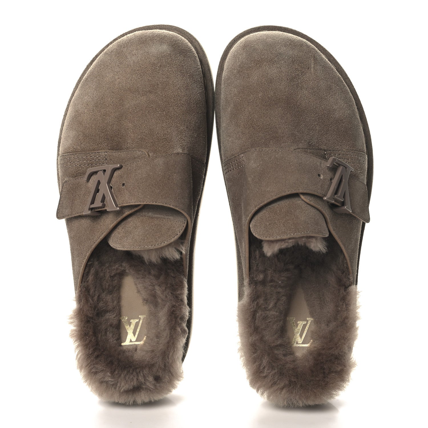 Louis Vuitton Monogram Fur LV Easy Mule 6 Brown 2 of 8