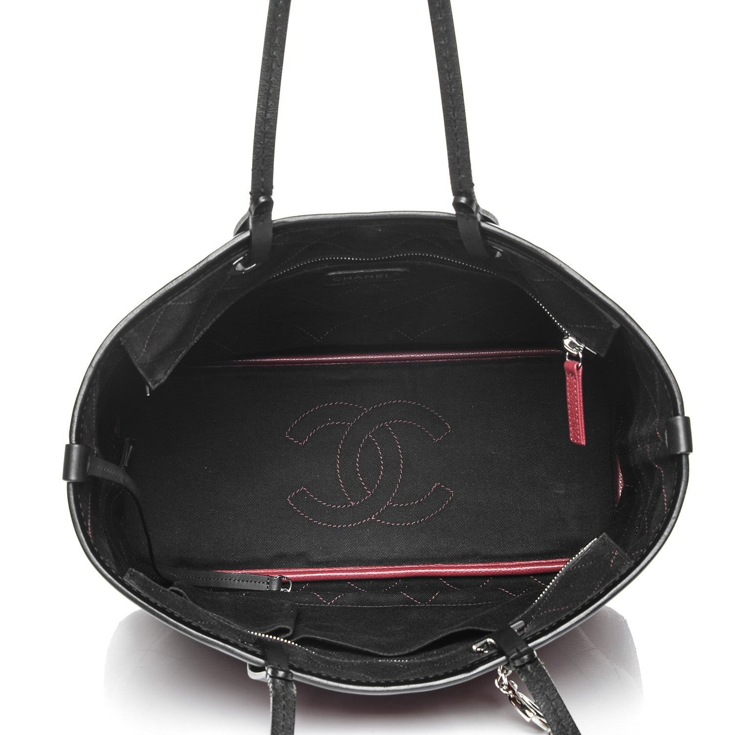Chanel Grained Calfskin Shopping Fever Tote Red 6 of 9