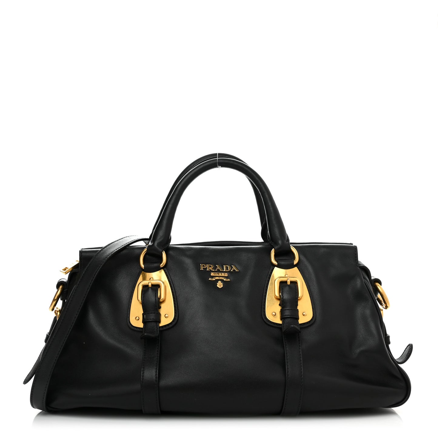 Soft Calf Shopping Satchel Black