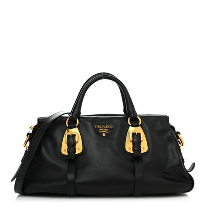 Prada Soft Calf Shopping Satchel Black 1 of 10