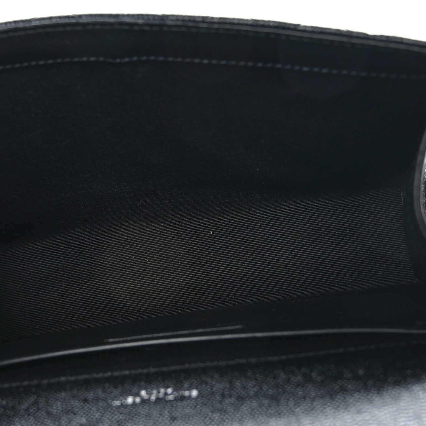 Grain De Poudre Textured Mixed Matelasse Triquilt Medium Monogram Satchel Black