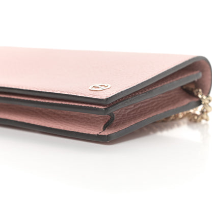 Gucci Dollar Calfskin Medium Betty Chain Wallet Soft Pink 10 of 11