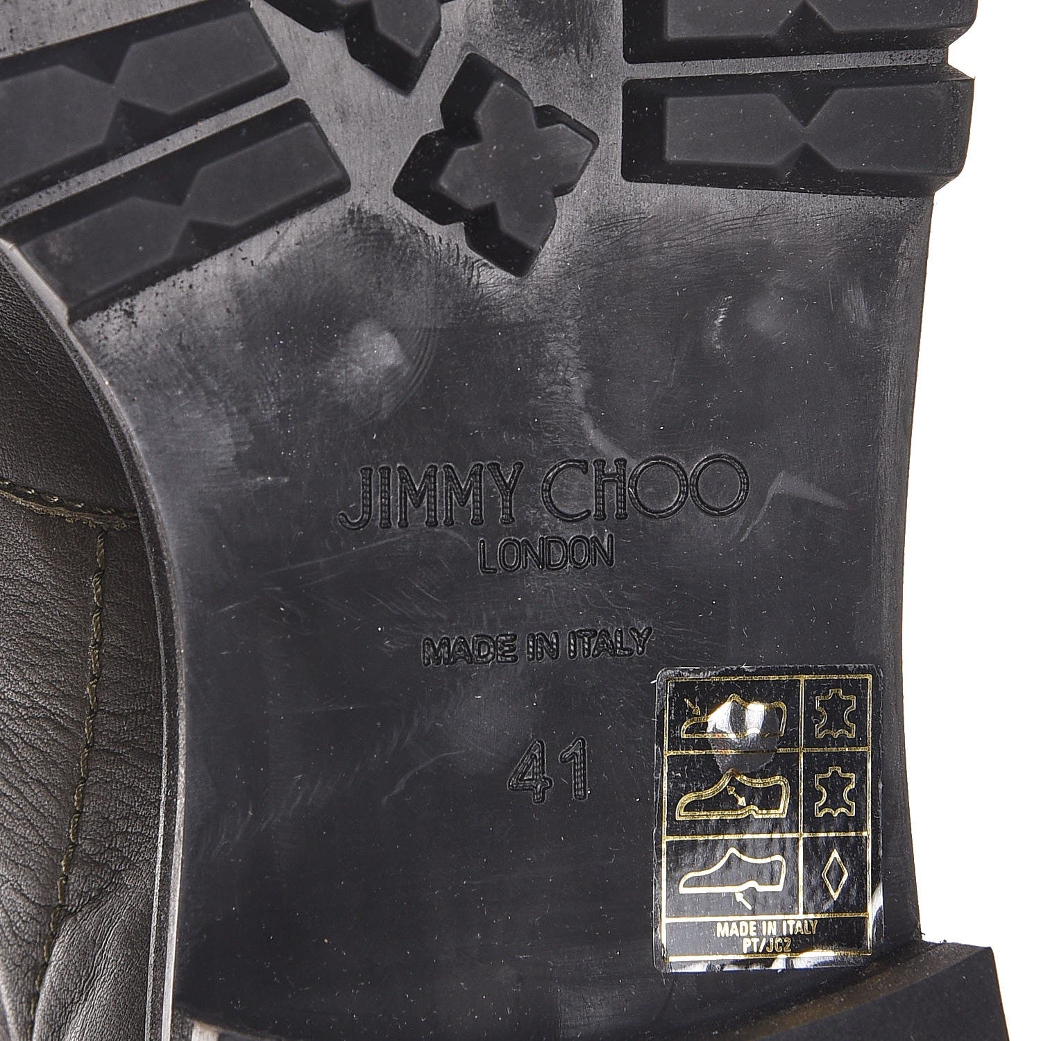 Jimmy Choo Smooth Calfskin Decker Flat Boots 41 Army Green 8 of 12