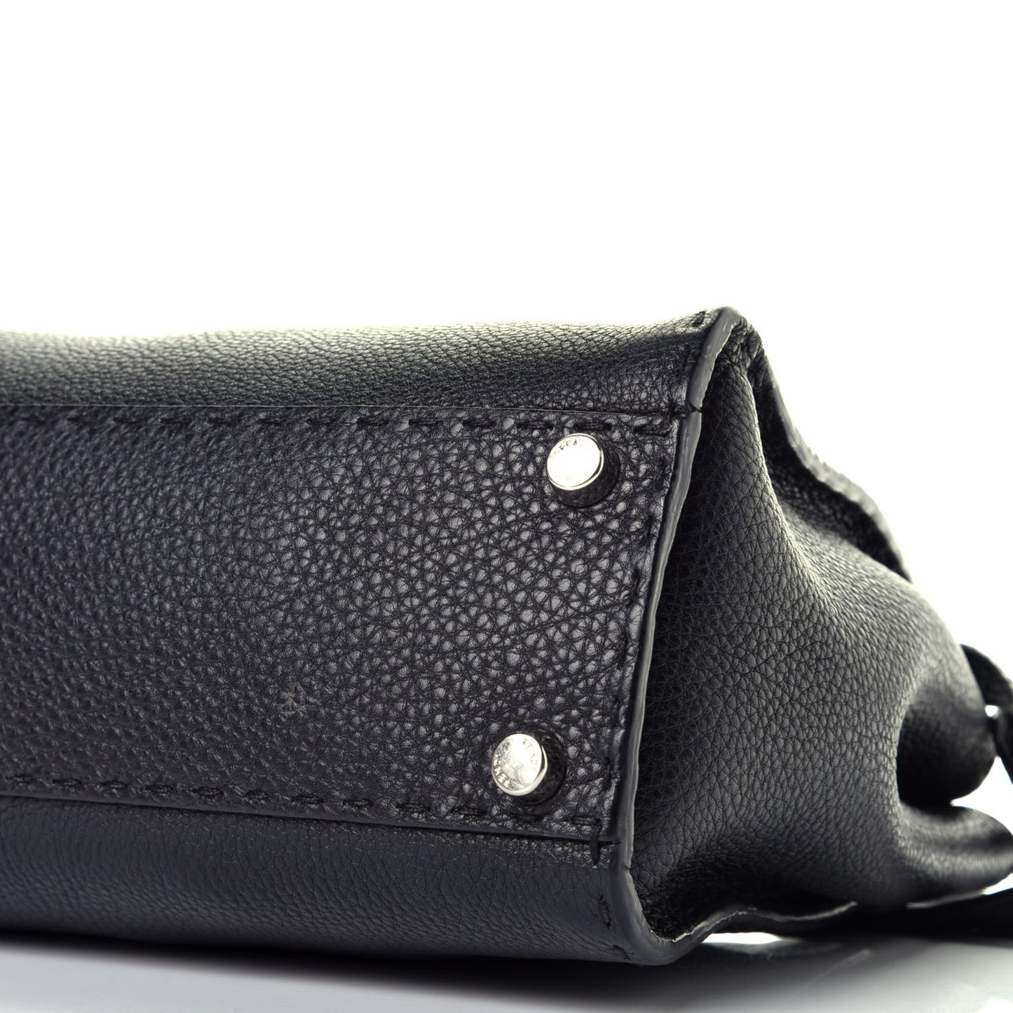 Cuoio Romano Selleria Bi-Color Medium Peekaboo Iconic Satchel Black Mou