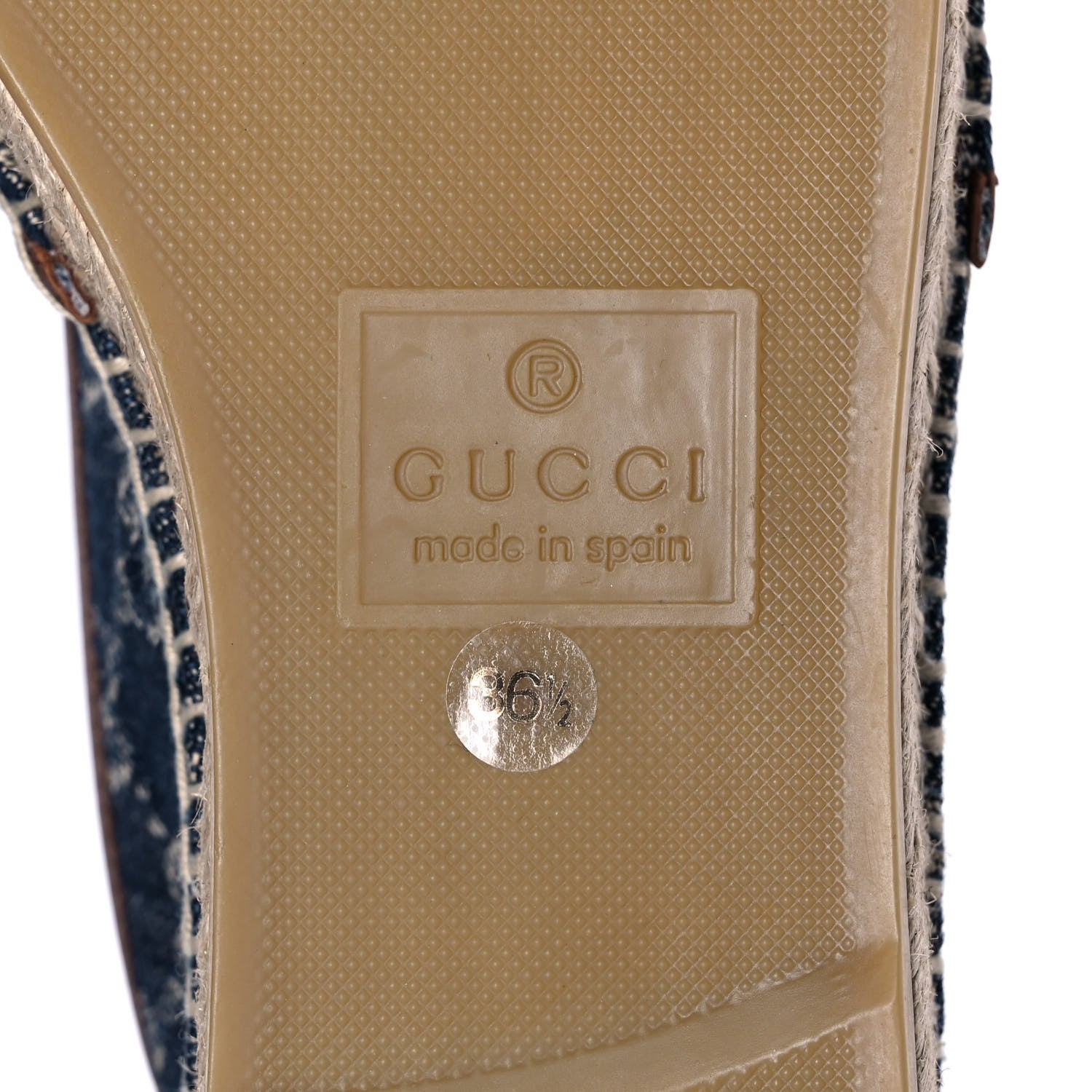 Gucci Denim GG Monogram Espadrilles 36.5 Blue Tea Cuir 6 of 9