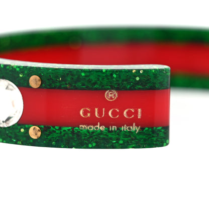 Gucci Crystal Web Cuff 16 Green Red Green Red 4 of 4