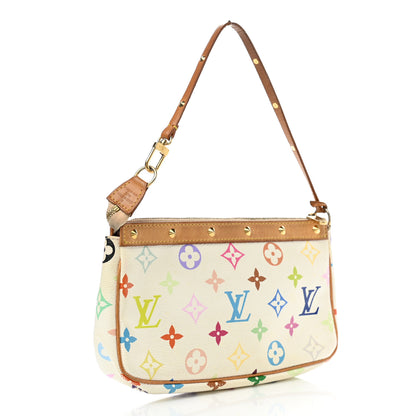 Louis Vuitton Monogram Multicolor Pochette Accessories White 3 of 10
