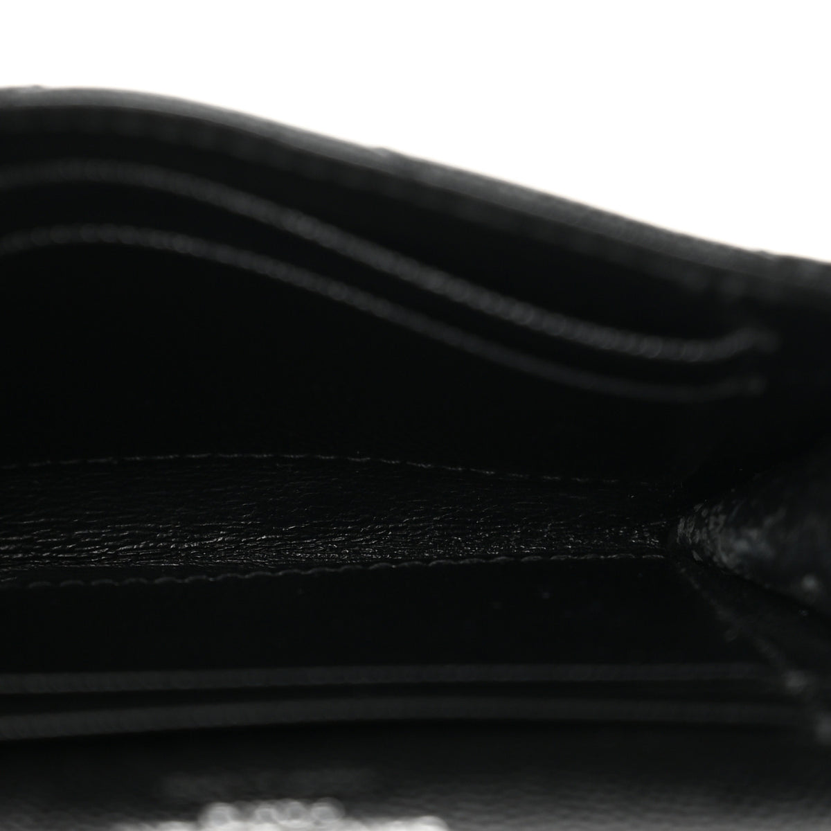 Saint Laurent Grain De Poudre Matelasse Chevron Small Monogram Envelope Wallet Black 5 of 10