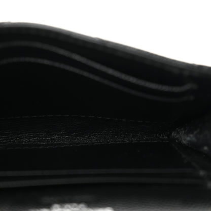 Saint Laurent Grain De Poudre Matelasse Chevron Small Monogram Envelope Wallet Black 5 of 10