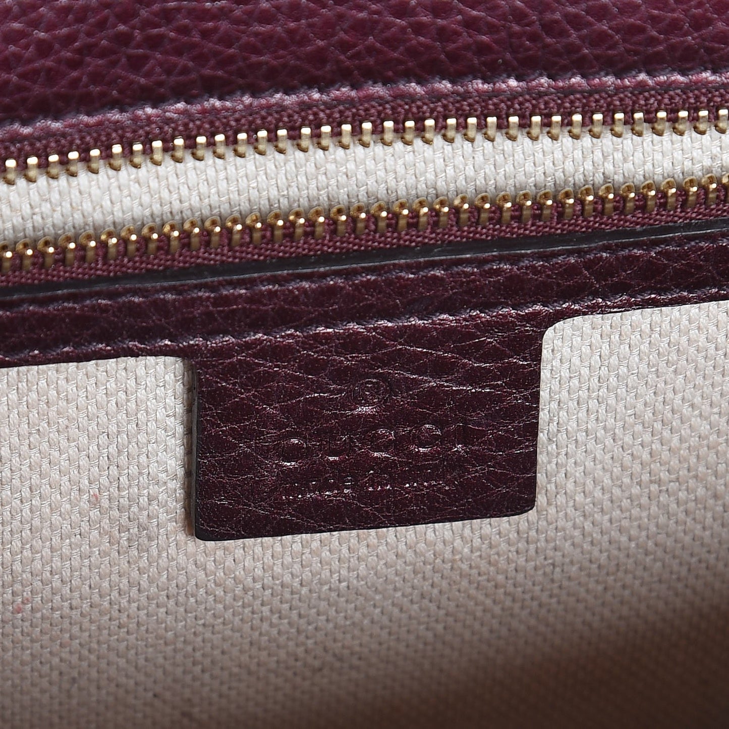 Metallic Cellarius Calfskin Medium Soho Clutch Classic Burgundy