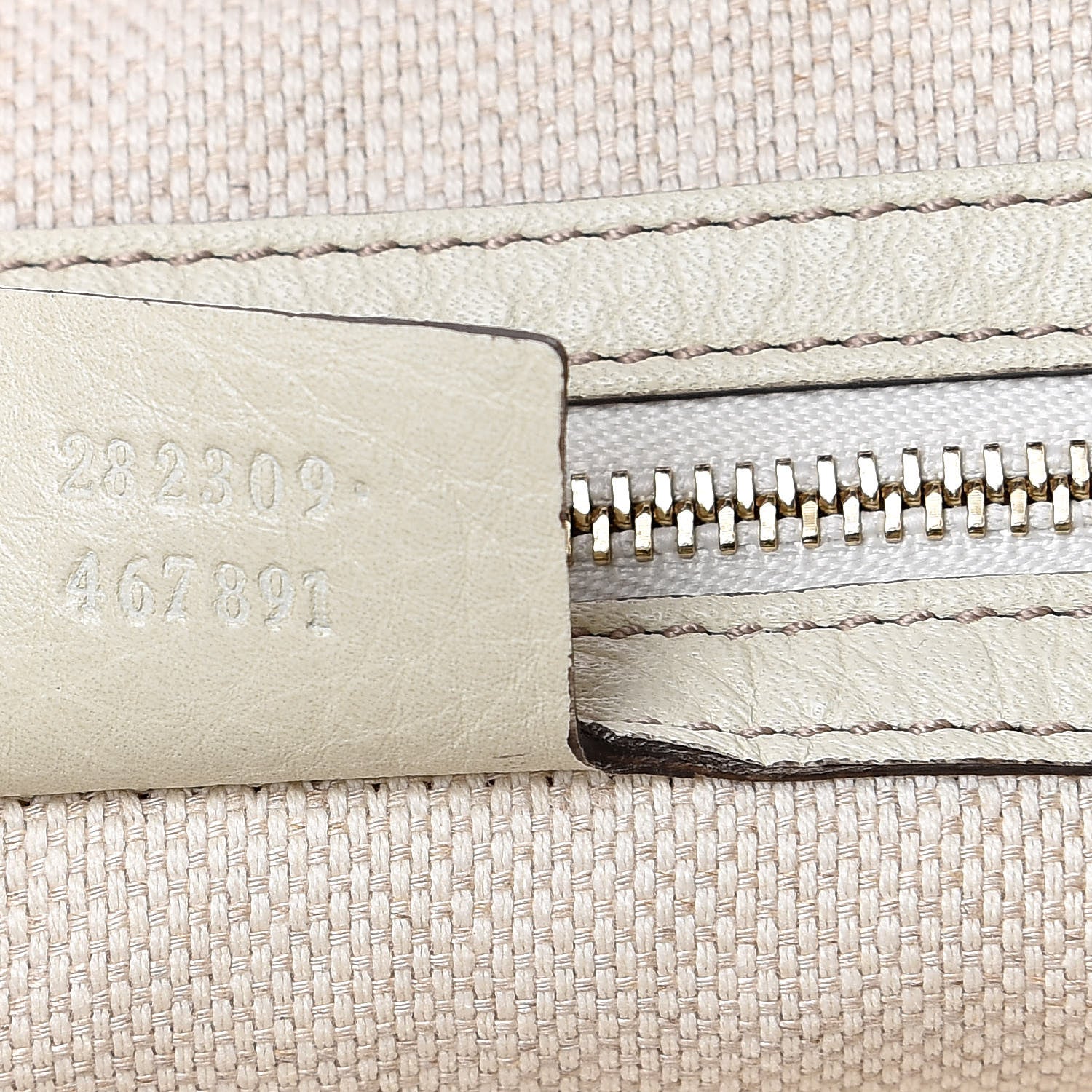 Gucci Pebbled Calfskin Medium Soho Shoulder Bag Off White 7 of 11