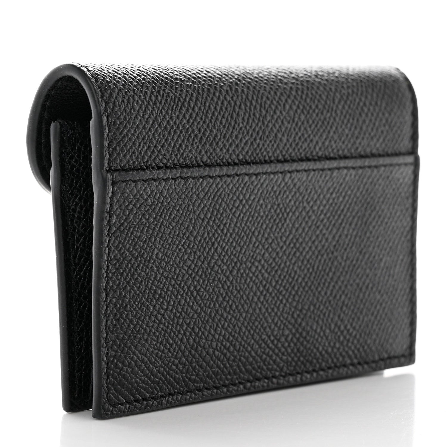 Christian Dior Grained Calfskin Saddle Card Holder Black 3 of 7
