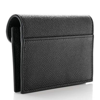 Christian Dior Grained Calfskin Saddle Card Holder Black 3 of 7