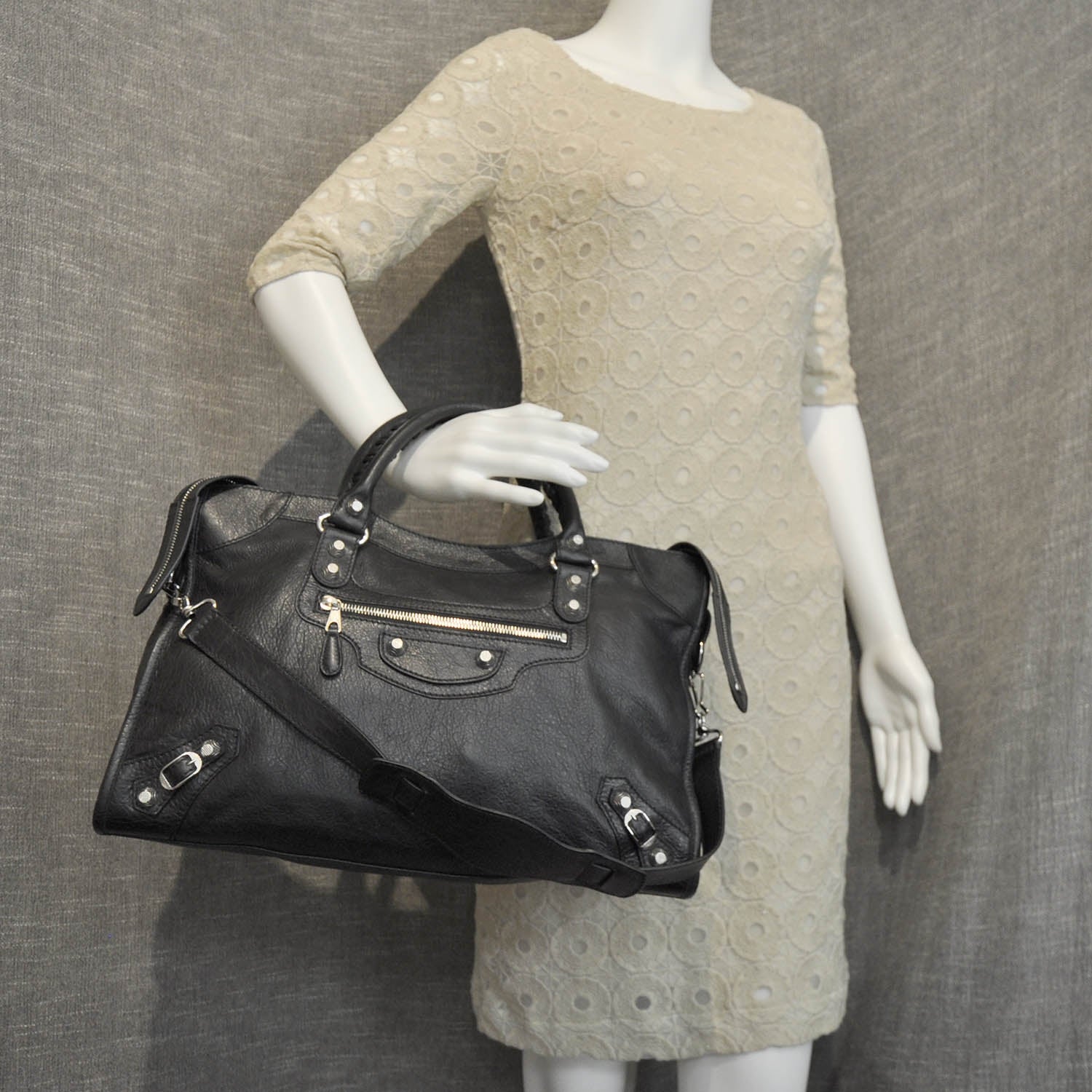 Balenciaga Agneau Giant 12 Nickel City Black 2 of 14