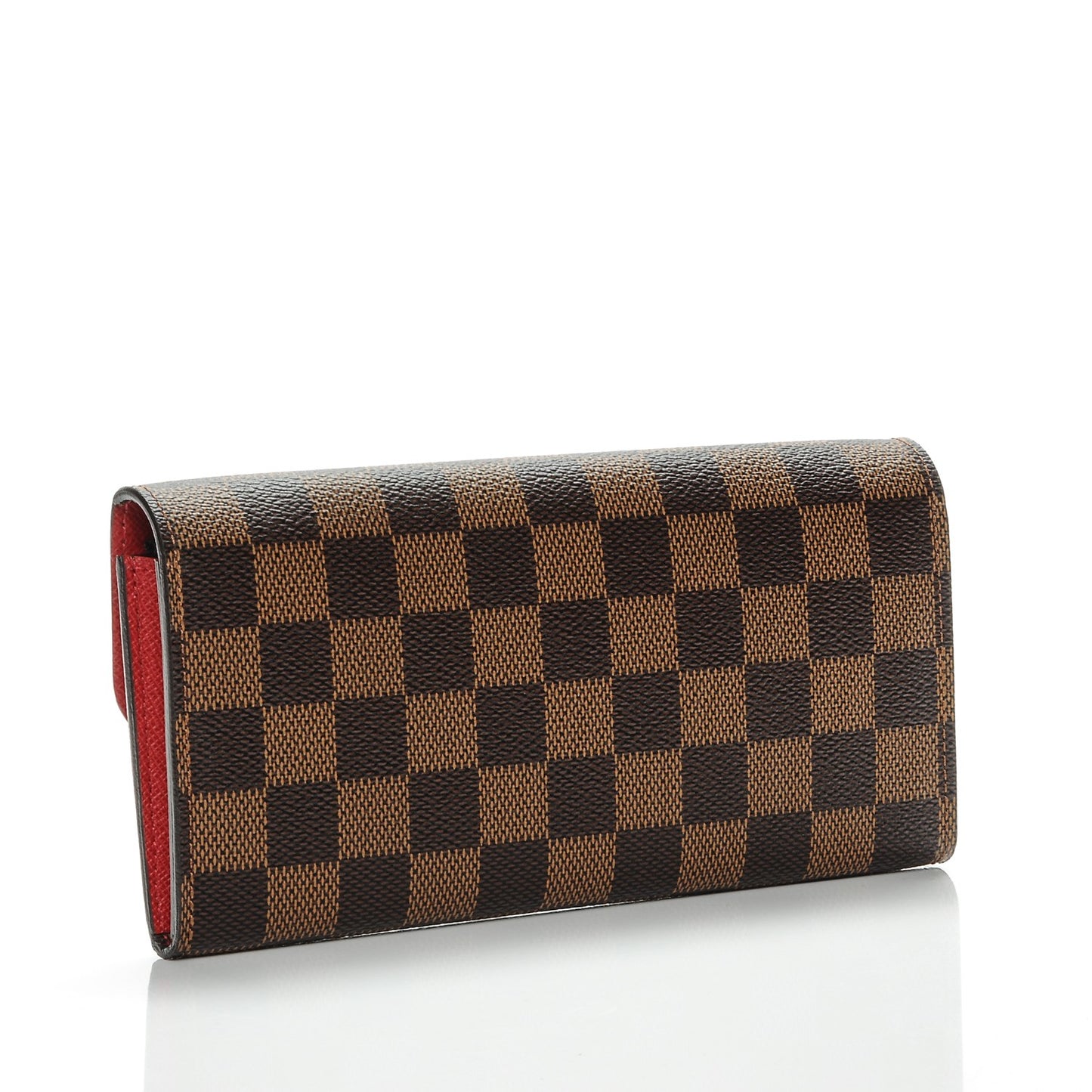Damier Ebene Emilie Wallet Red
