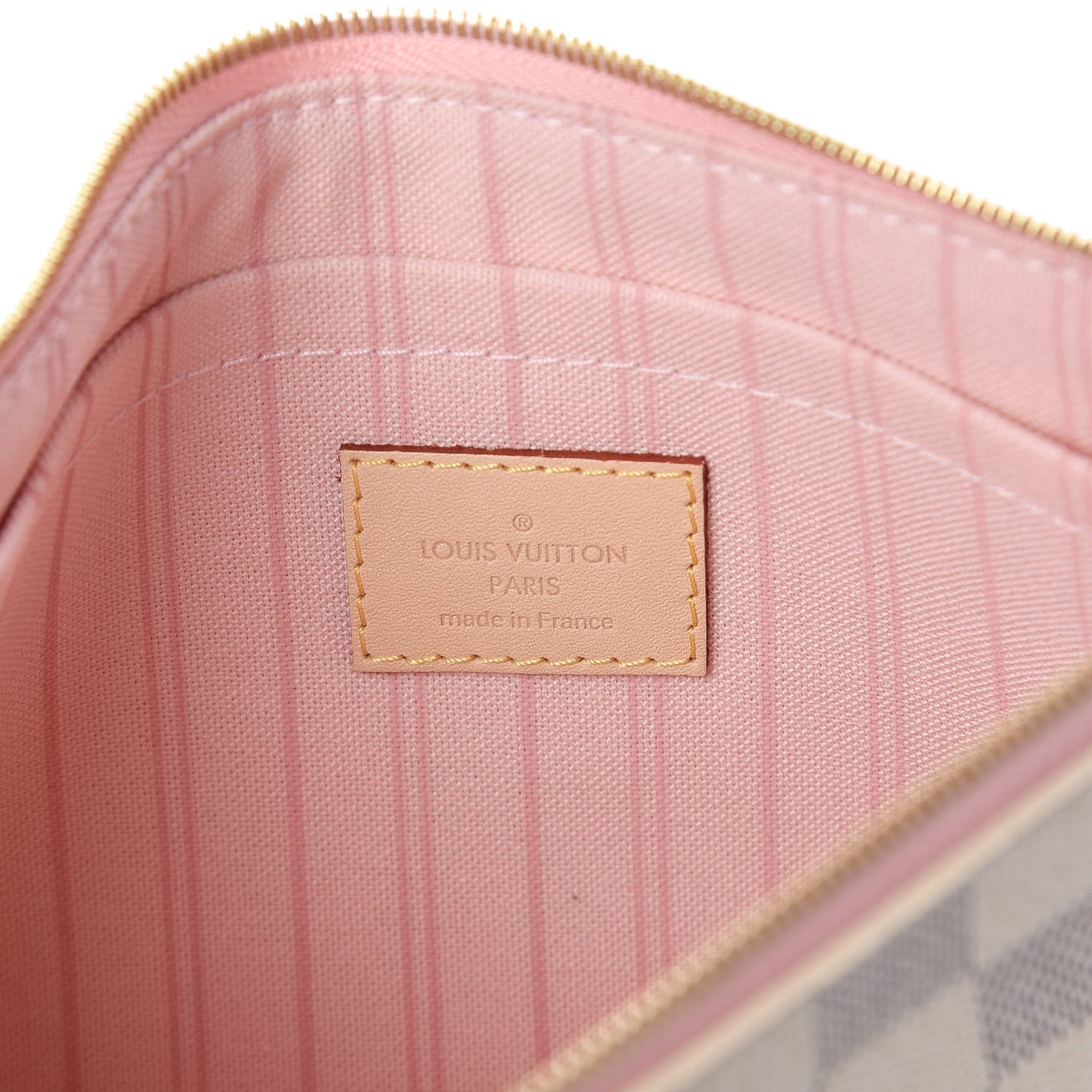 Damier Azur Neverfull MM GM Pochette Rose Ballerine