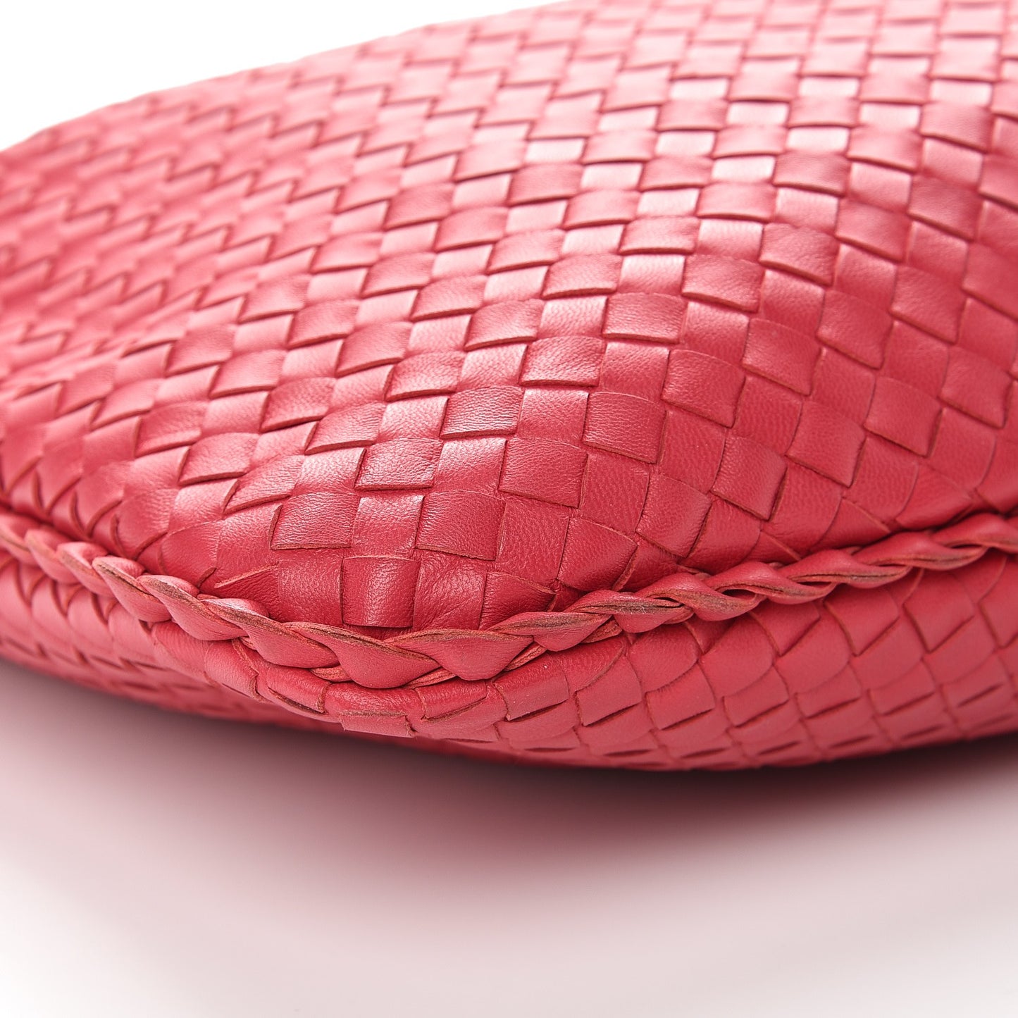 Nappa Intrecciato Large Veneta Hobo Fuchsia