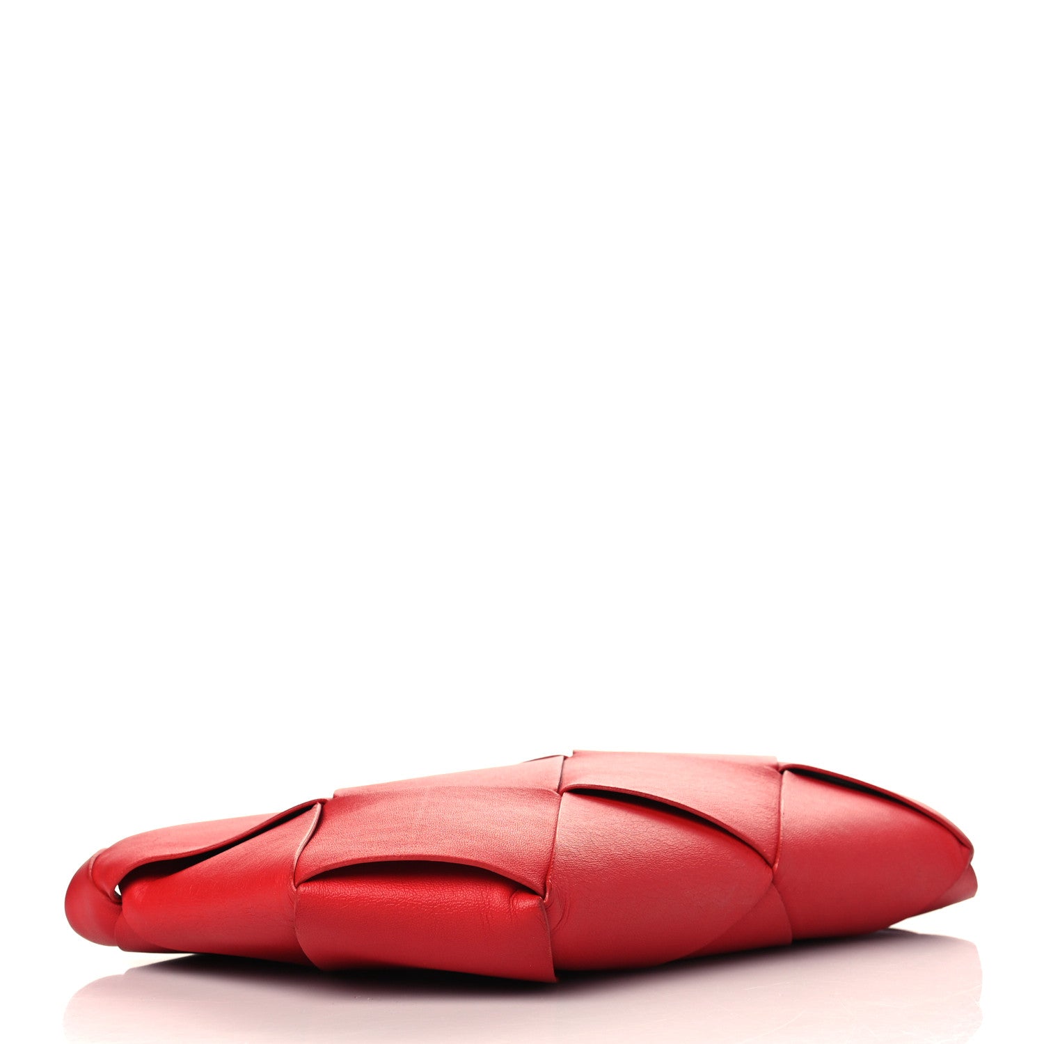 Bottega Veneta Nappa Maxi Blown Up Intrecciato Pouch Clutch Red 4 of 6