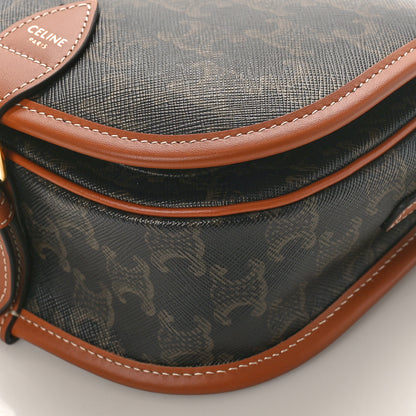 Celine Triomphe Canvas Medium Folco Bag Tan 7 of 7