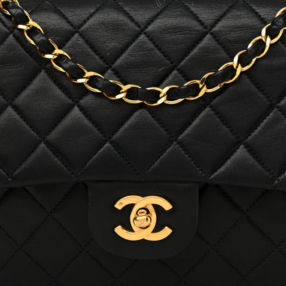 Chanel Lambskin Quilted Medium Double Flap Black 9 of 20