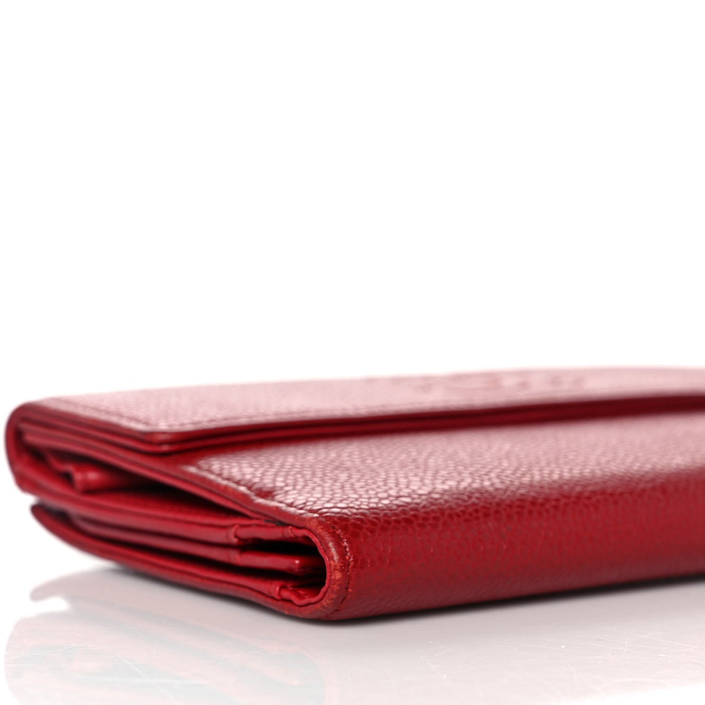 Caviar Timeless CC French Long Wallet Red
