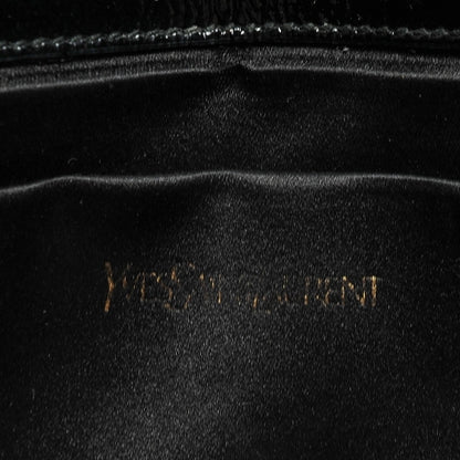 Saint Laurent Textured Patent Monogram Large Belle De Jour Clutch Black 6 of 7