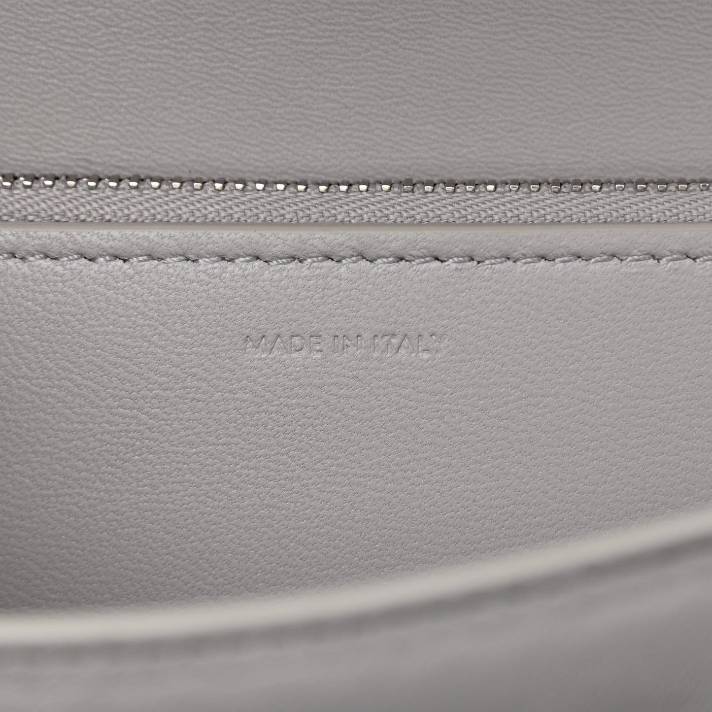 Liege Calfskin Medium Classic Box Flap Bag Pale Grey