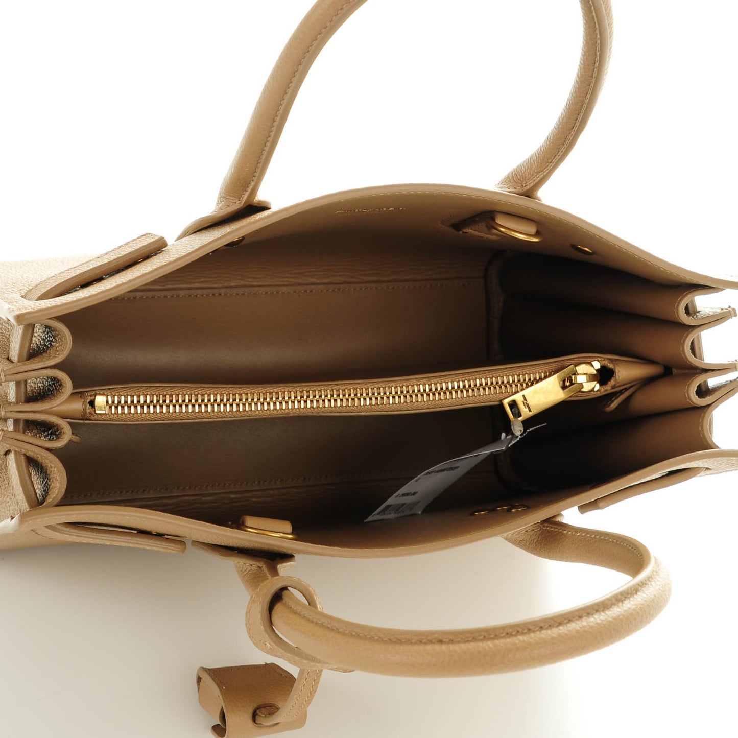 Grained Calfskin Baby Sac De Jour Deep Beige