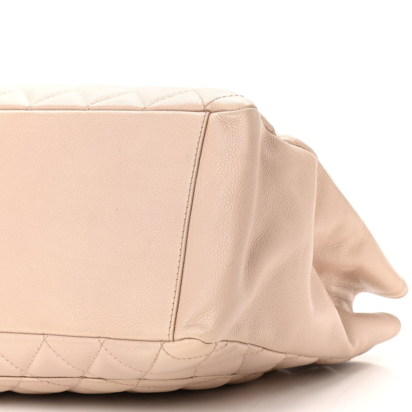 Caviar Quilted Grand Shopping Tote GST Beige Clair