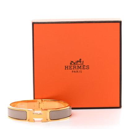 Hermes Enamel Narrow Clic Clac H Bracelet GM Marron Glace 5 of 5
