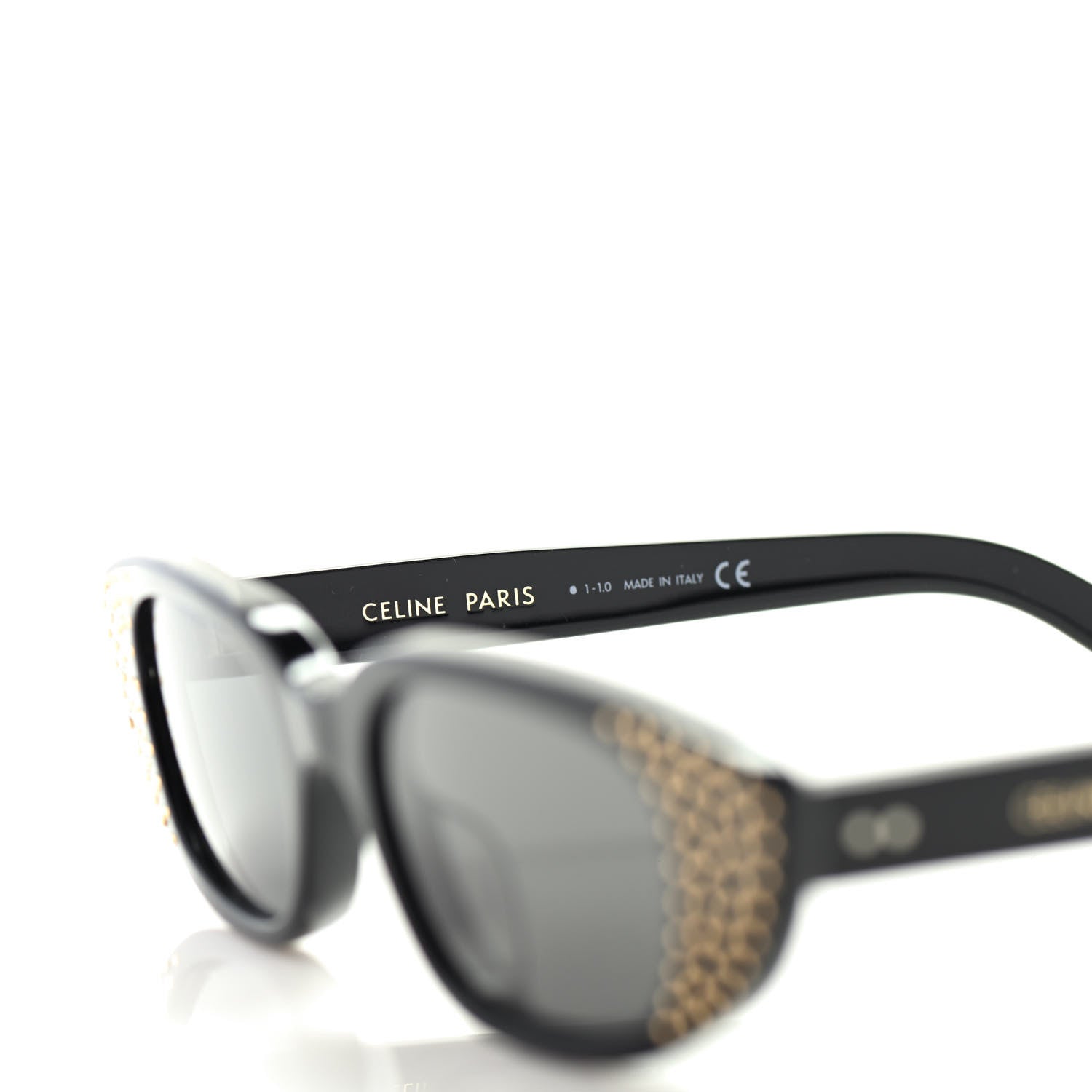 Celine Acetate Cat Eye Studded Sunglasses CL4144US Black 5 of 6