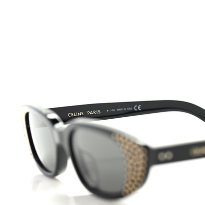 Celine Acetate Cat Eye Studded Sunglasses CL4144US Black 5 of 6