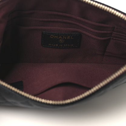 Chanel Caviar Quilted Small Zipped Pouch Black 5 of 7