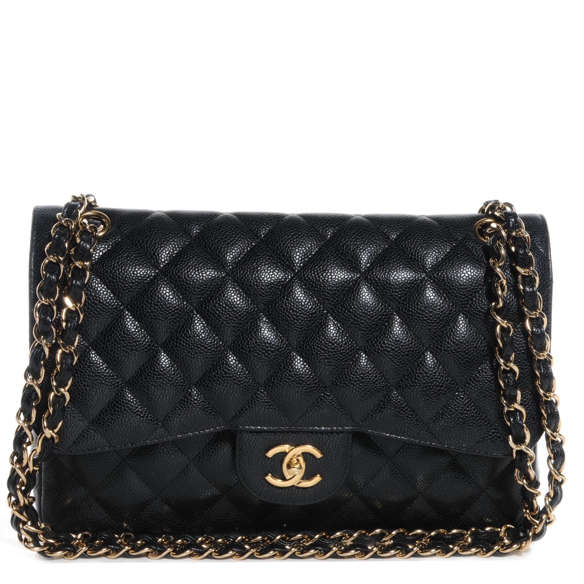 Chanel Caviar Quilted Jumbo Double Flap Black 1 of 9