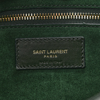 Saint Laurent Calfskin Crocodile Embossed LE 5 A 7 Hobo Vert Fonce 6 of 13