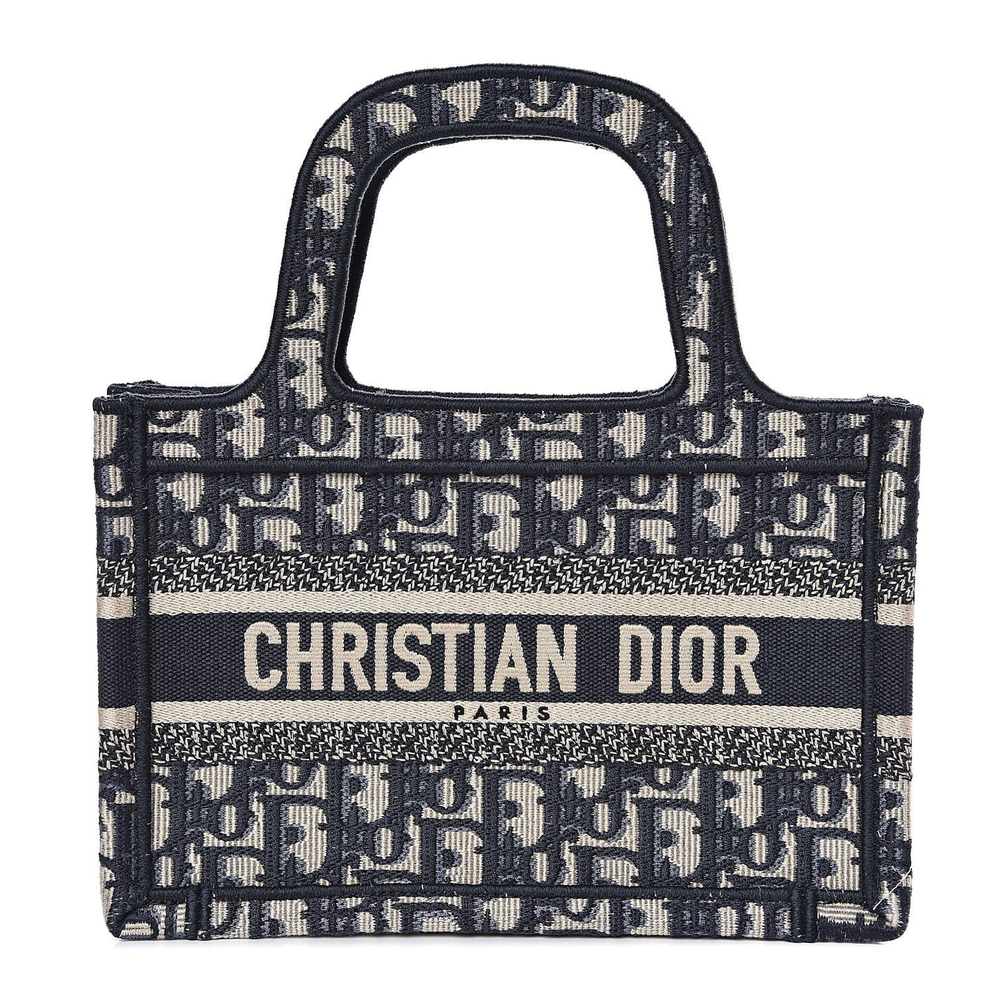 Oblique Mini Book Tote Blue Multicolor