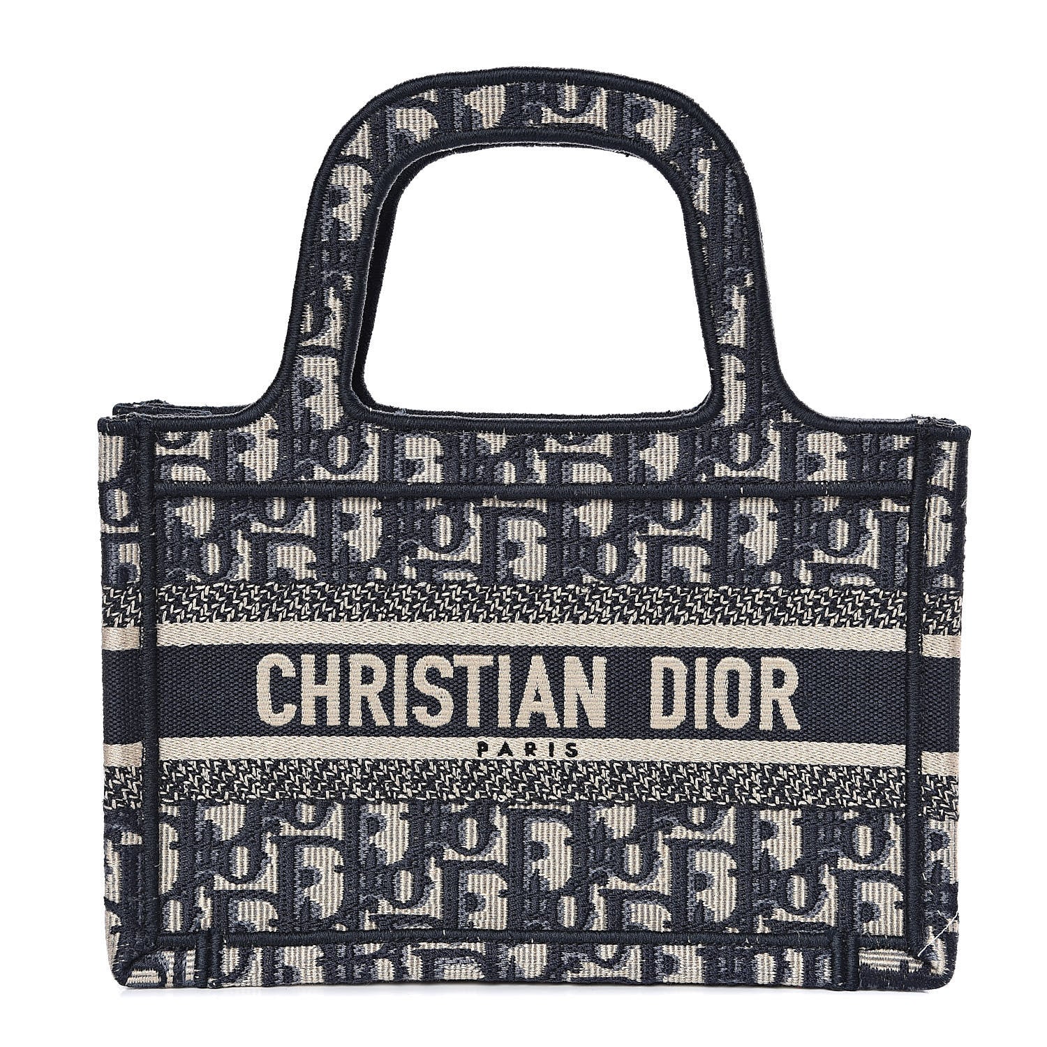Christian Dior Oblique Mini Book Tote Blue Multicolor 1 of 9