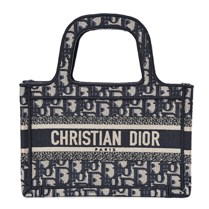 Christian Dior Oblique Mini Book Tote Blue Multicolor 1 of 9