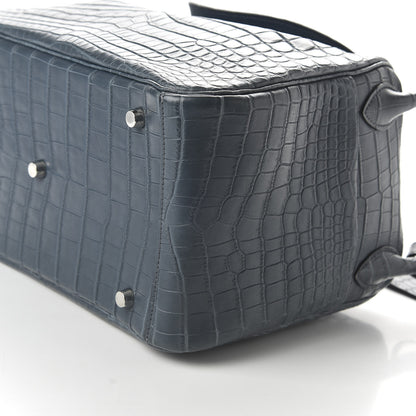 Hermes Matte Niloticus Crocodile Lindy 30 Blue Jean 7 of 9
