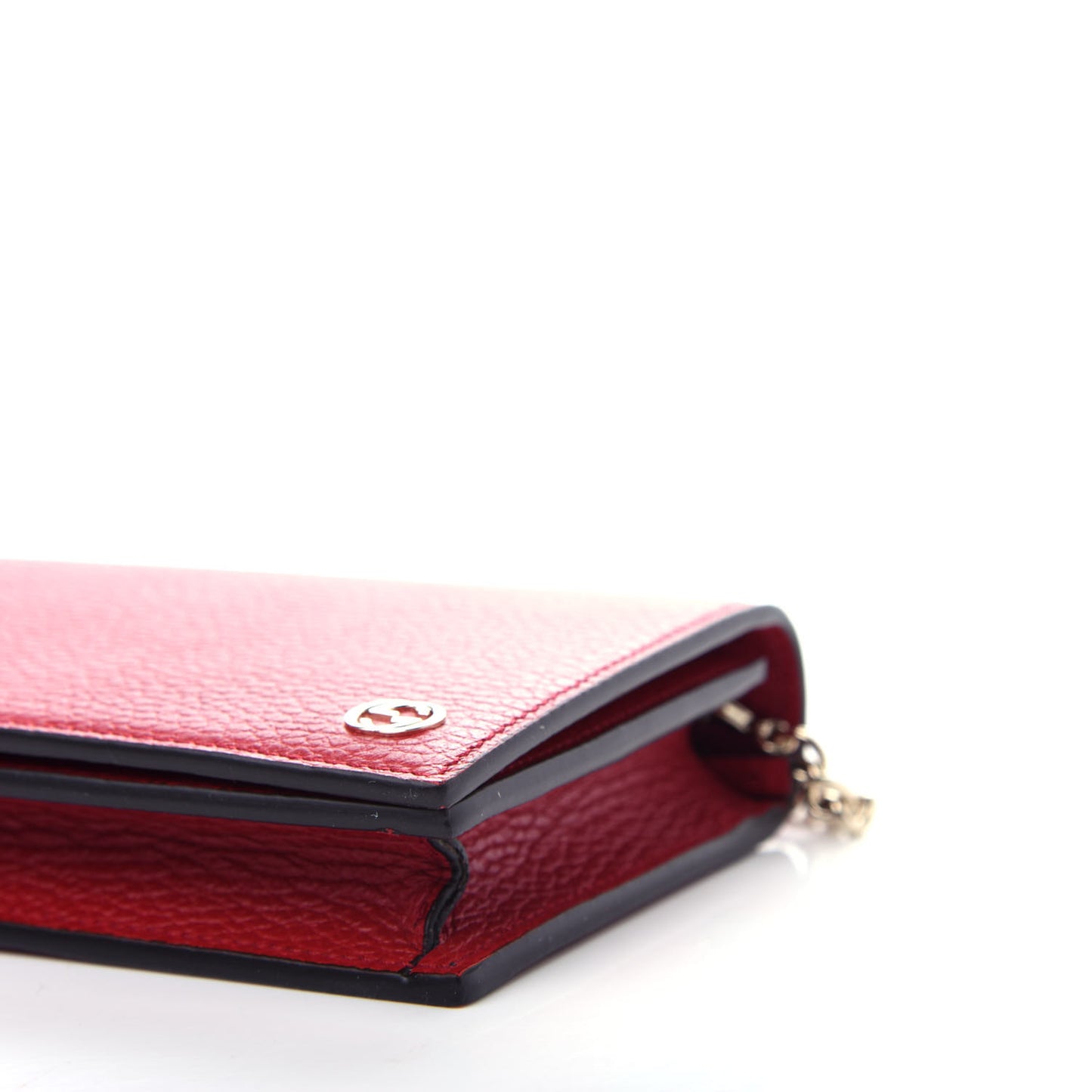 Dollar Calfskin Medium Betty Chain Wallet Tabasco