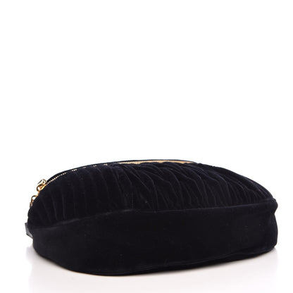 Miu Miu Velluto Matelasse Rider Shoulder Bag Black 6 of 9