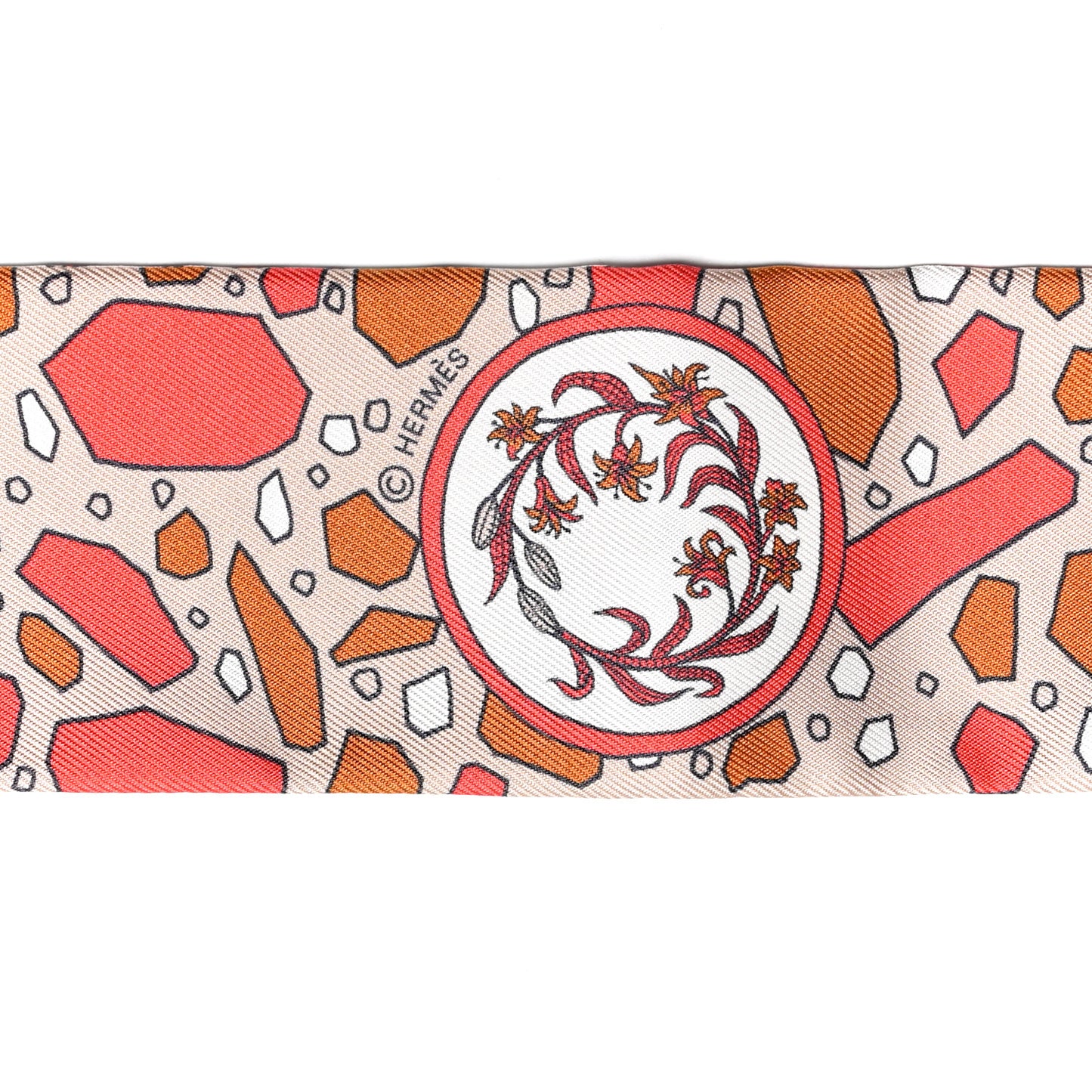 Silk La Danse Des Amazones Twilly Beige Corail Brun