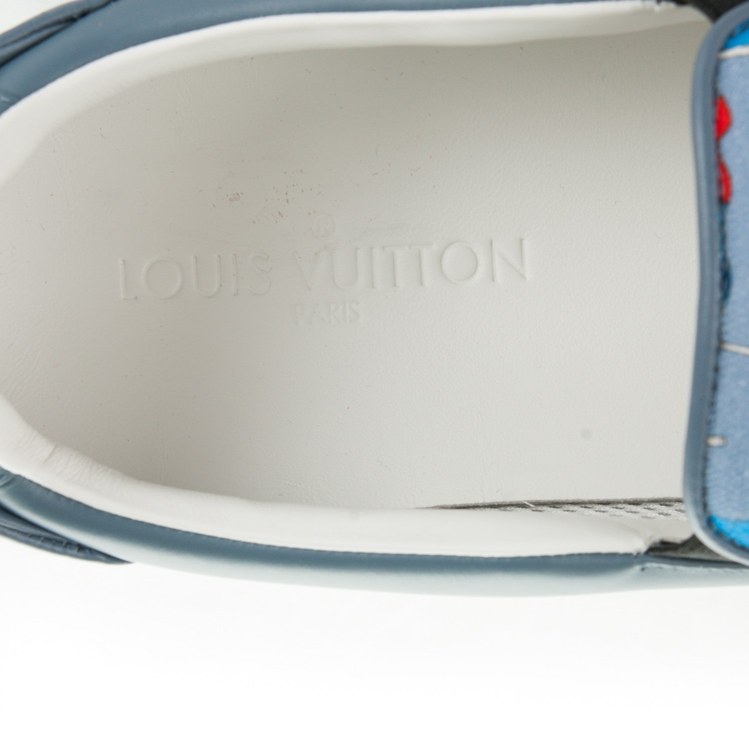 Louis Vuitton Calfskin Canvas Frontrow Slip On Sneakers 9.5 Indigo 9 of 9