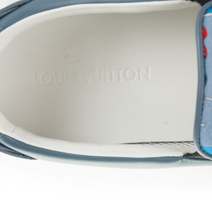 Louis Vuitton Calfskin Canvas Frontrow Slip On Sneakers 9.5 Indigo 9 of 9