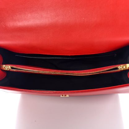 Saint Laurent Calfskin Medium Moujik Top Handle Bag Lipstick Red 6 of 18