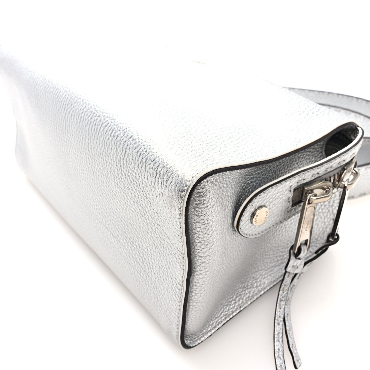 Fendi Cuoio Romano Lux Selleria Lei Boston Tote Argento 9 of 9